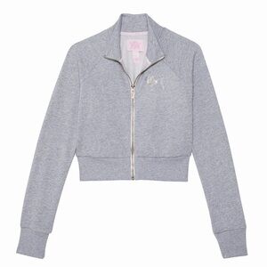 NWOT PINK x LoveShackFancy Reissued Full Zip Heather Gray Size Medium